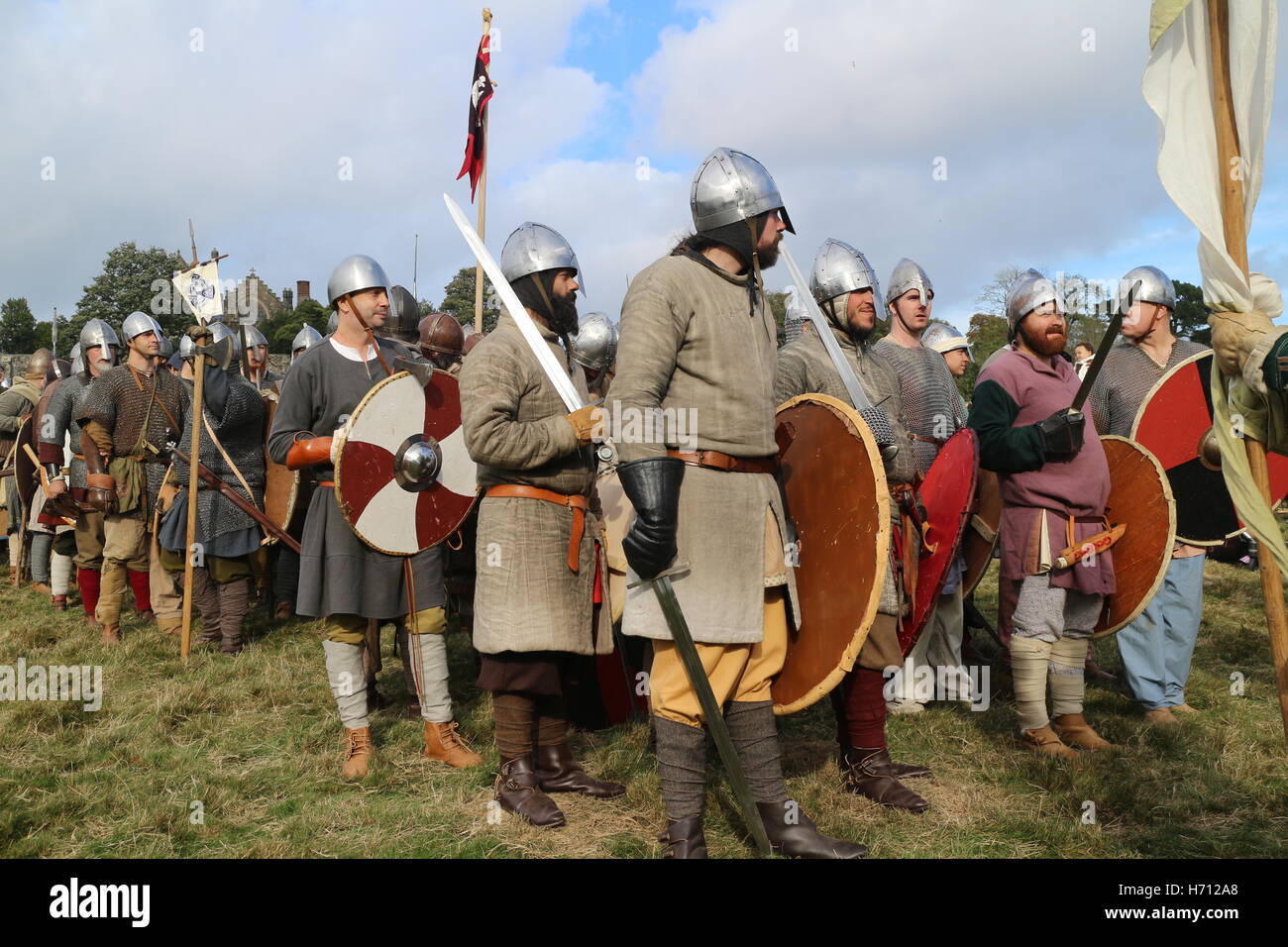 Sächsischen Soldaten im Kampf. Stockfoto