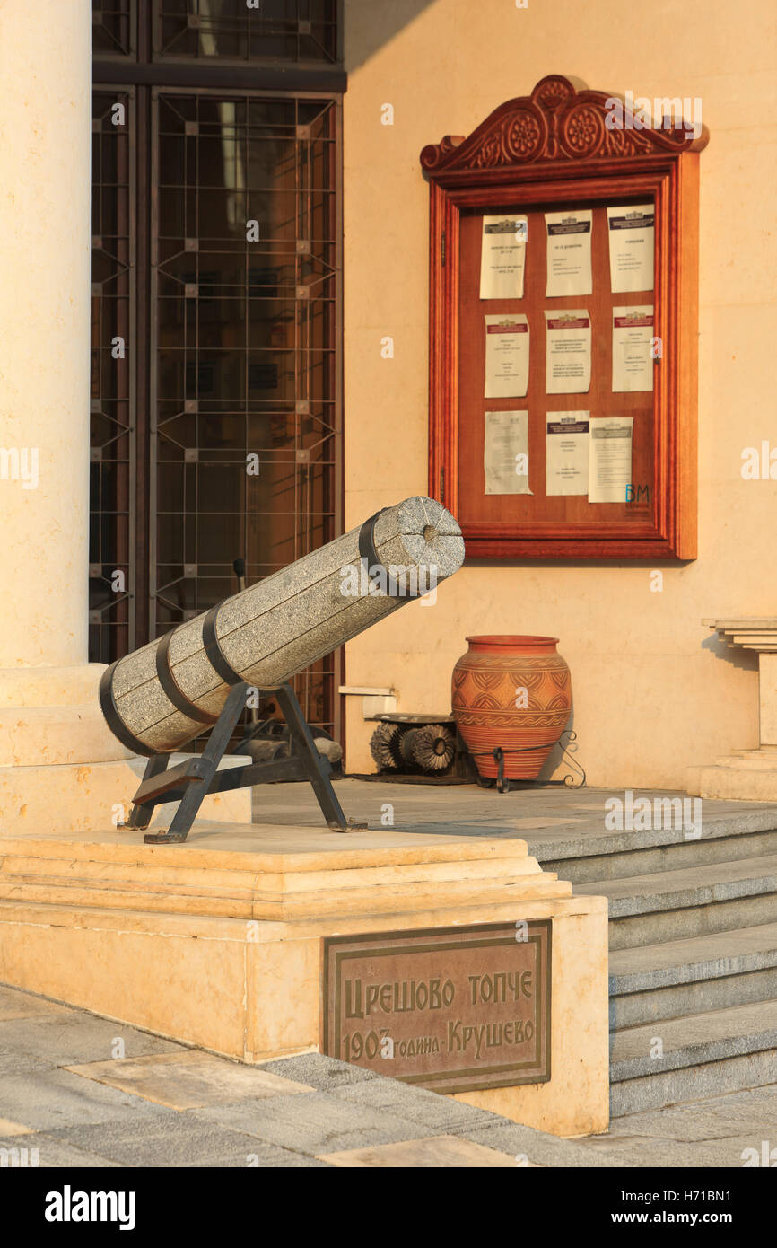 Das Museum des makedonischen Kampfes für die Souveränität und Unabhängigkeit (2011) in Skopje, Mazedonien Stockfoto