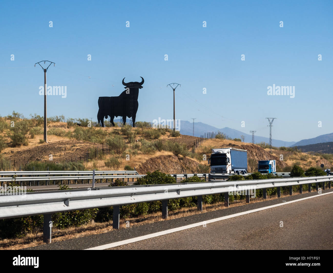 Der Osborne-Stier ist ein 14 Meter (46 ft) hohe schwarze Silhouette Bild eines Stiers und gilt als die inoffizielle Nationalsymbol Stockfoto