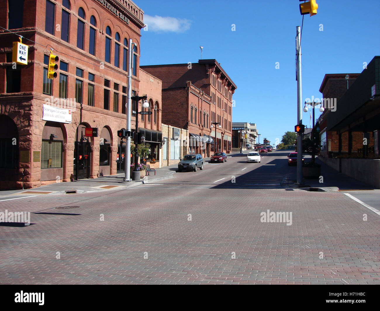 Innenstadt von Houghton, MI Stockfoto