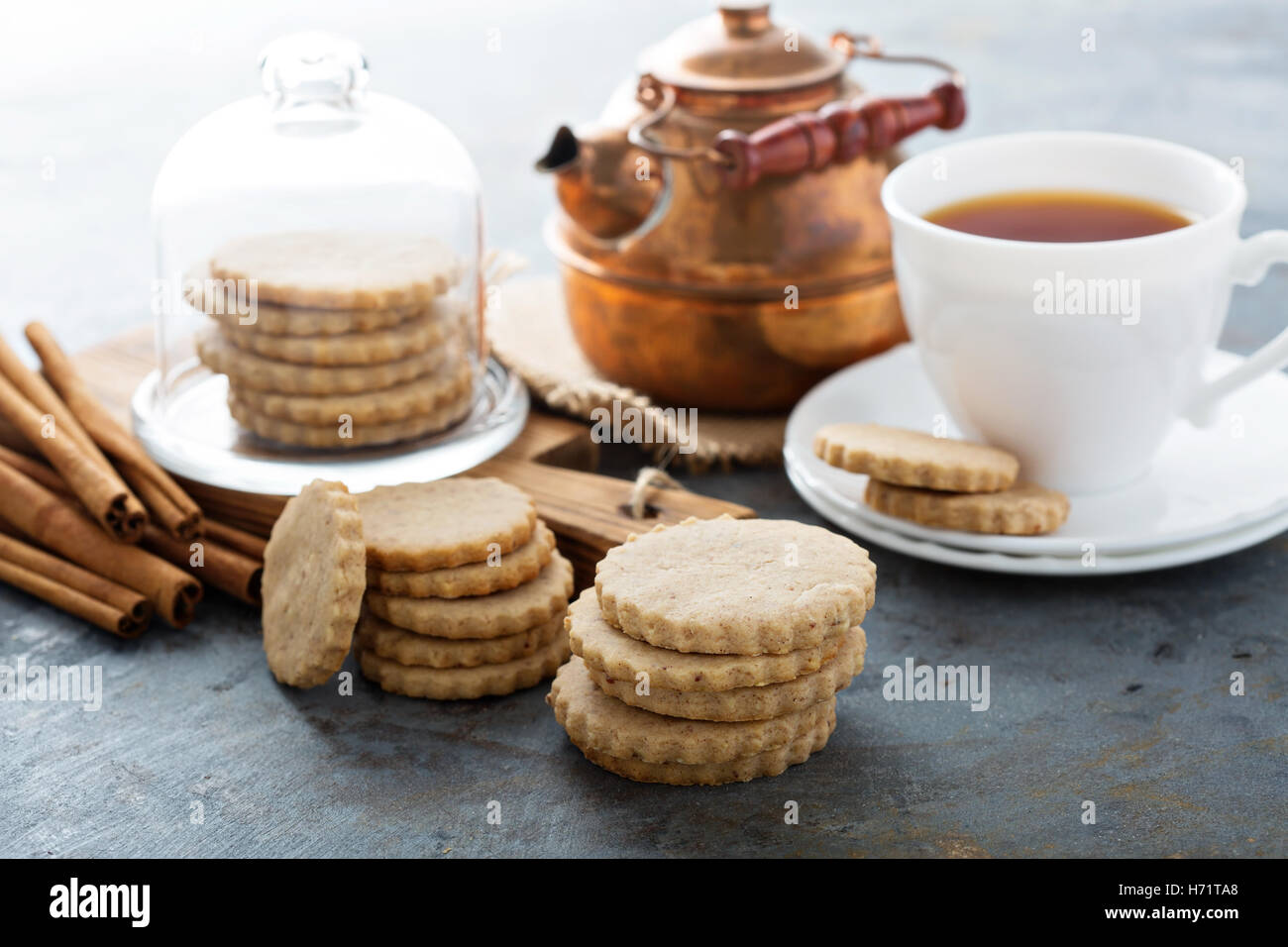 Zimt-Cookies Ausschneiden Stockfoto