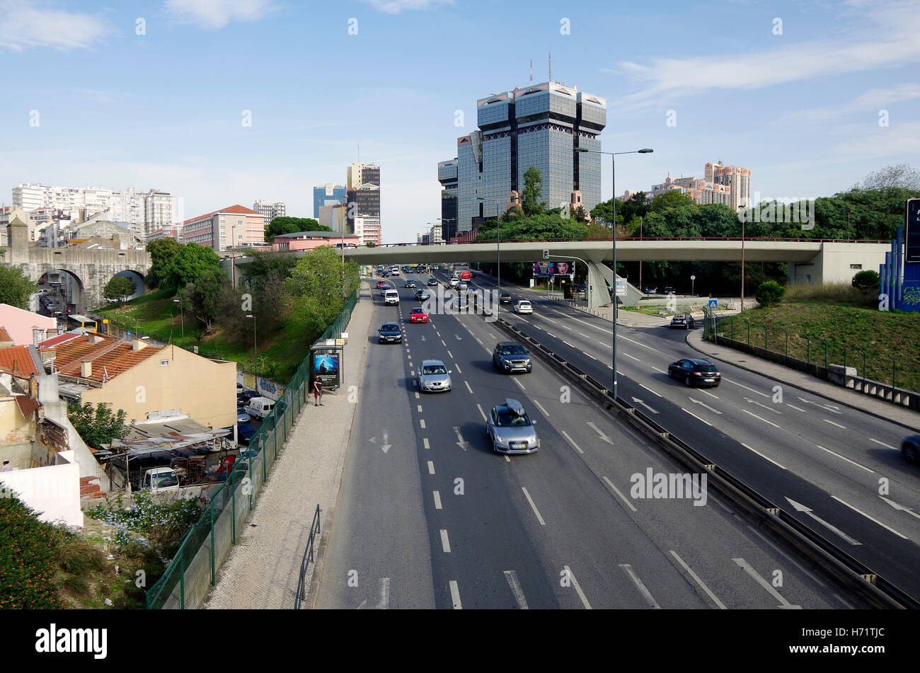 Lissabon, Portugal, ostwärts A5 Amoreiras Zentrum Stockfoto