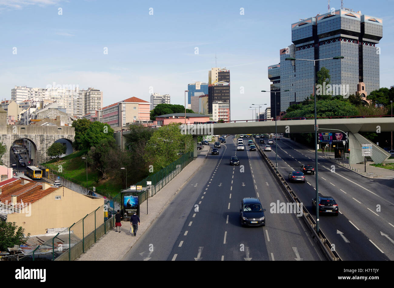 Lissabon, Portugal, ostwärts A5 Amoreiras Zentrum Stockfoto