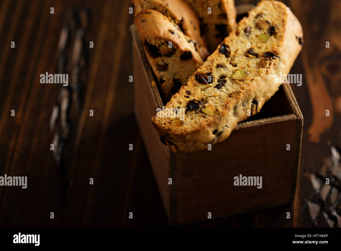 Hausgemachte Kekse in einer box Stockfoto