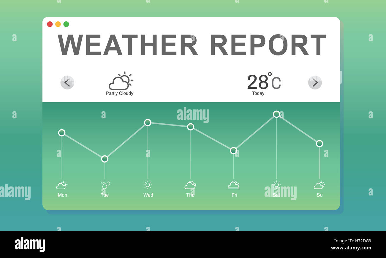 Wetter Bericht Datenkonzept Meteorologie Stockfoto