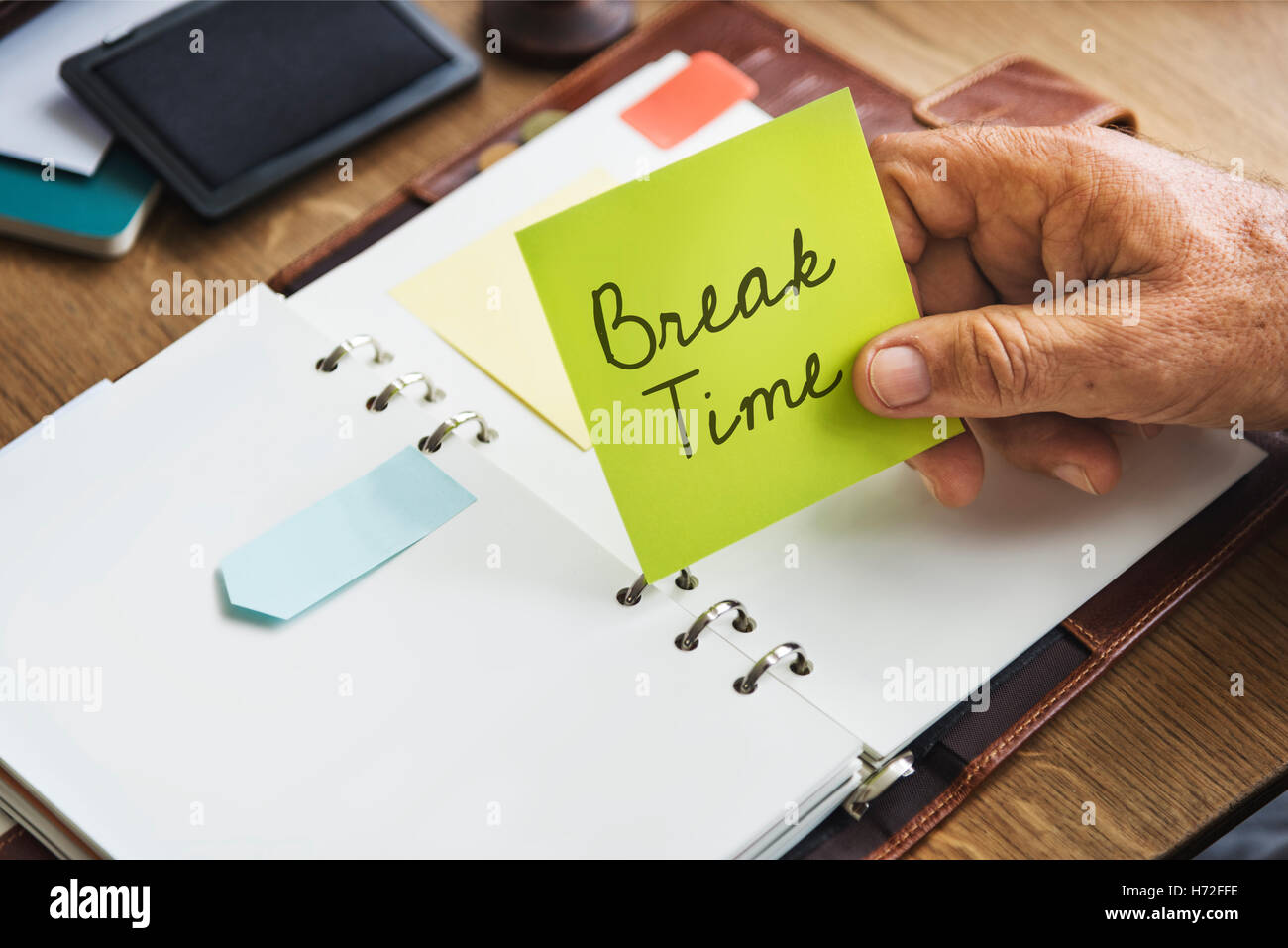 Pause Zeit Entspannung Aussparung Einstellung lockern Getaway Konzept Stockfoto