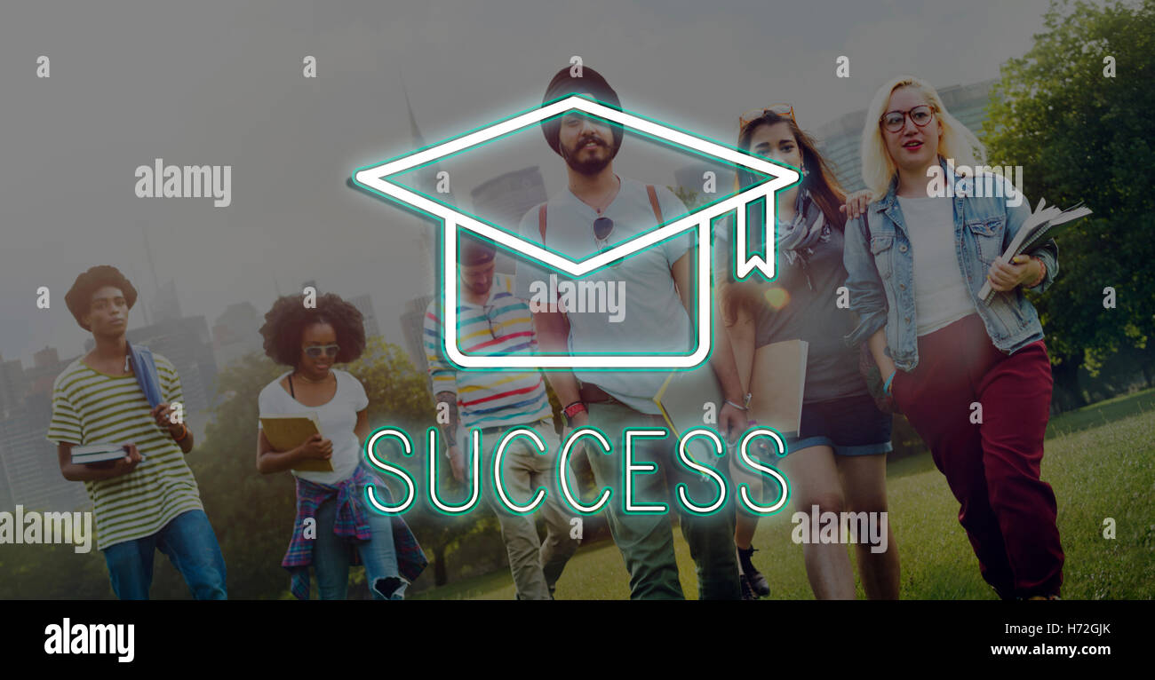 Akademische Bildung lernen Weisheit Grafikkonzept Stockfoto