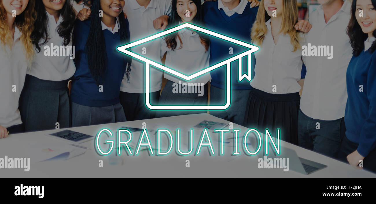 Akademische Bildung lernen Weisheit Grafikkonzept Stockfoto