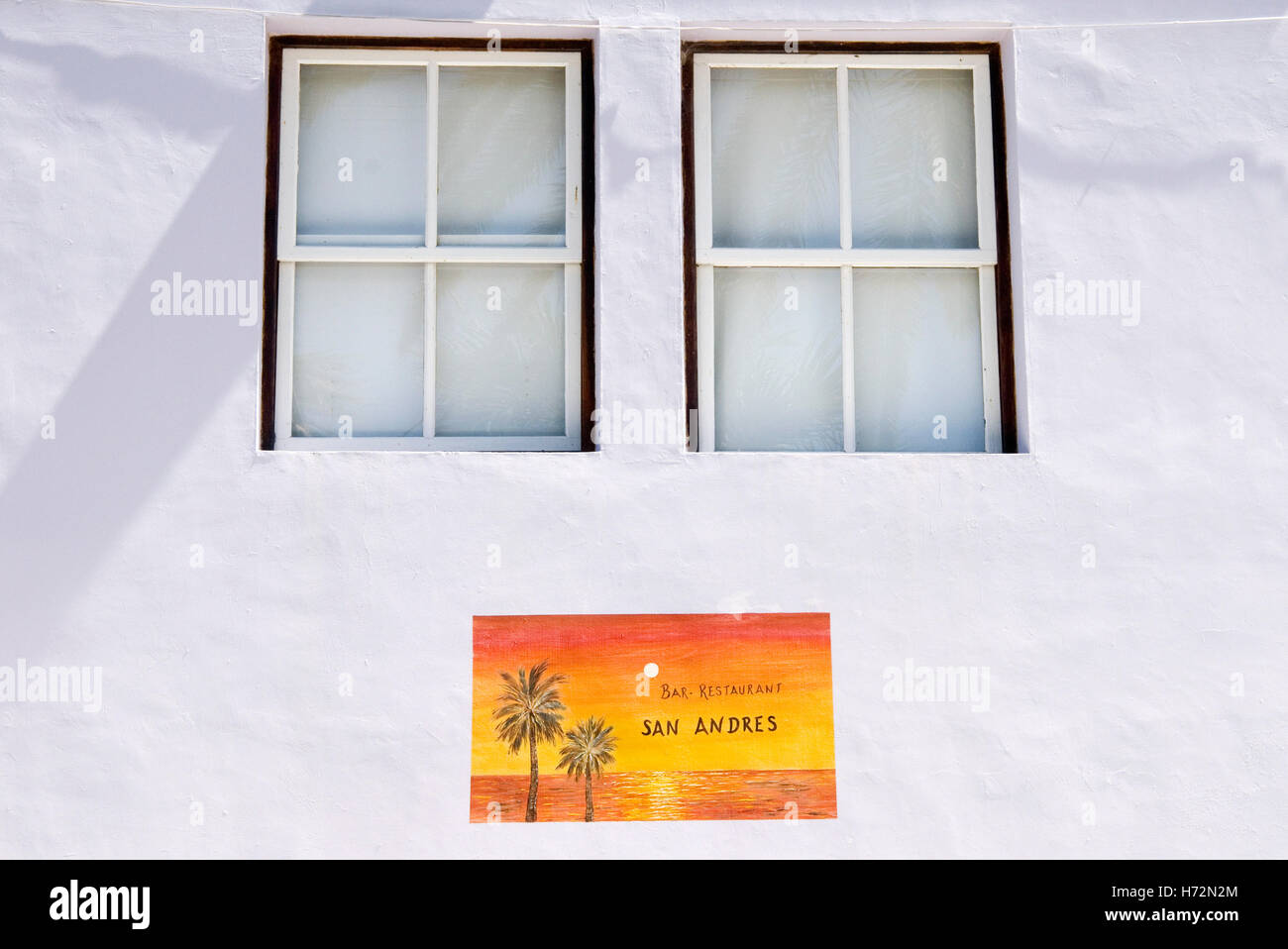 Haus Mauer in San Andres auf der Kanarischen Insel La Palma, Spanien, Europa Stockfoto