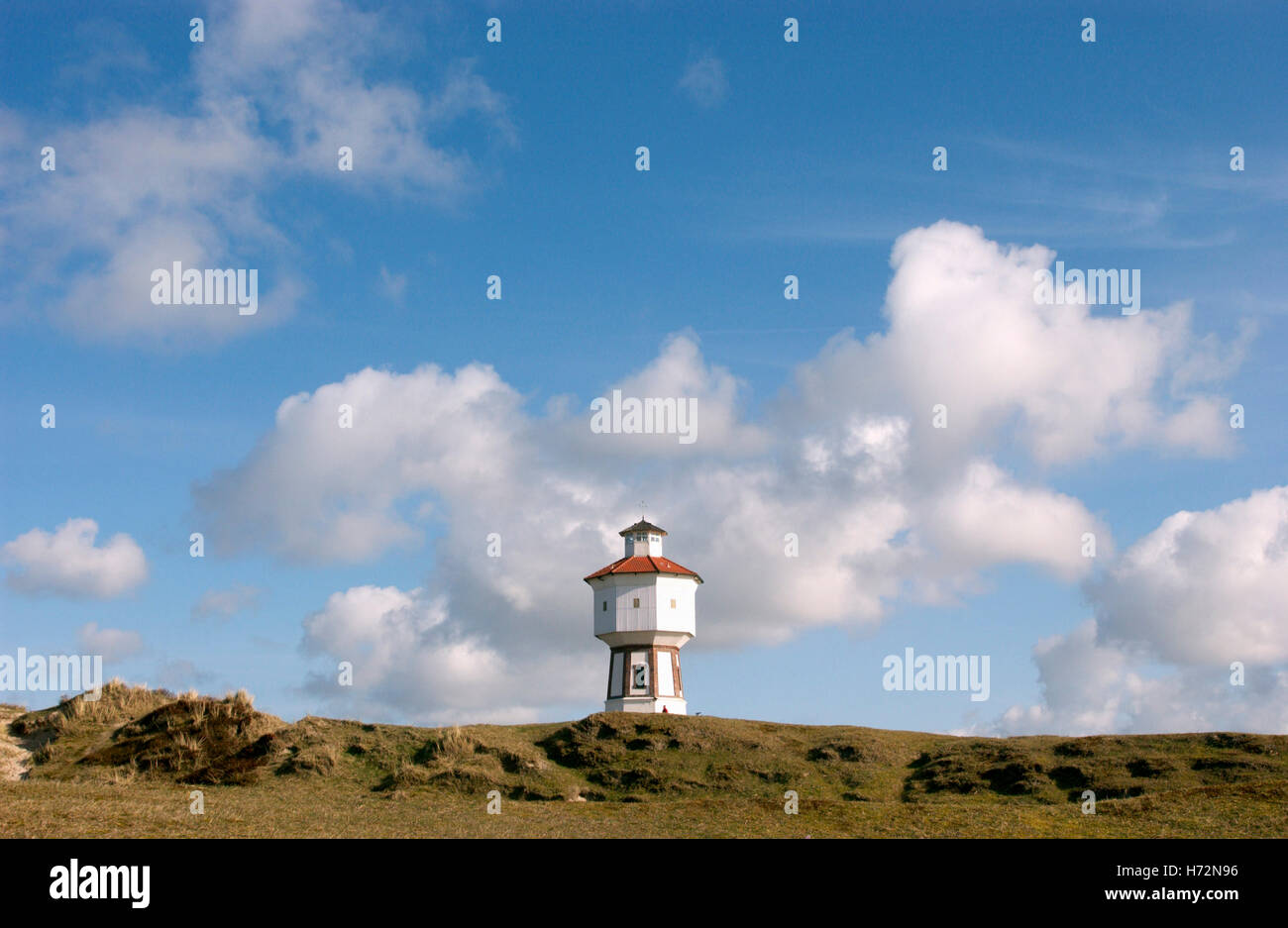 Wasserturm auf der Nordsee Insel Langeoog, Niedersachsen Stockfoto