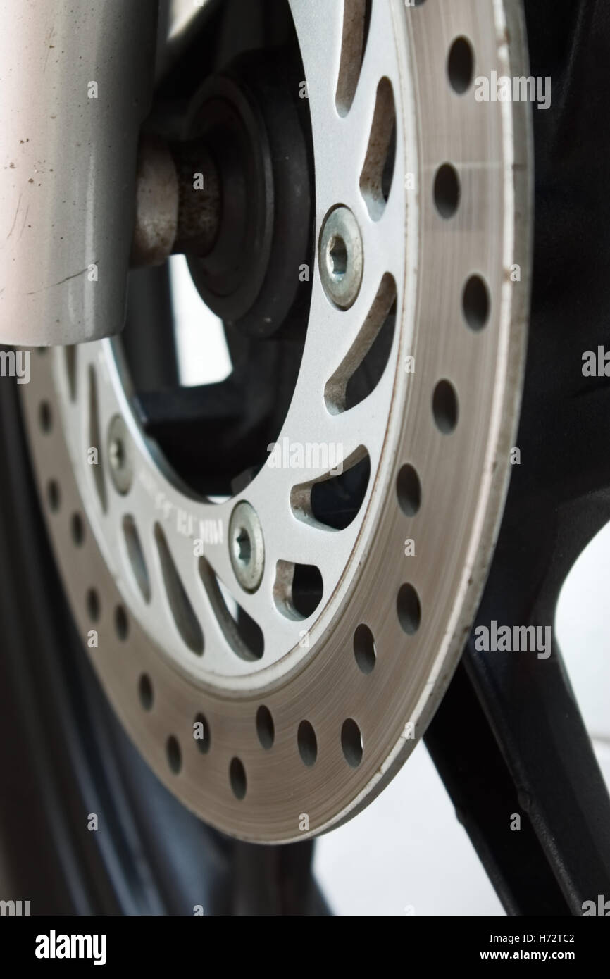Standard Stahl belüfteten Motorrad-Scheibenbremse. Stockfoto