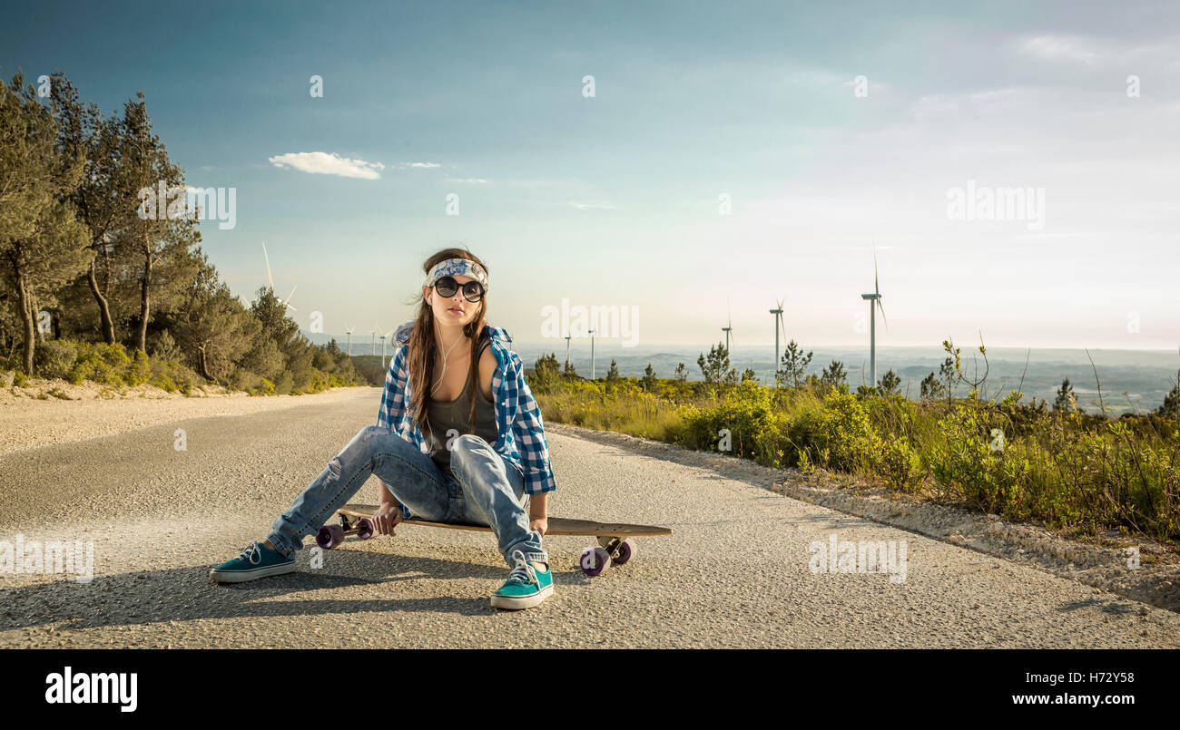 Skater-Girl Stockfoto
