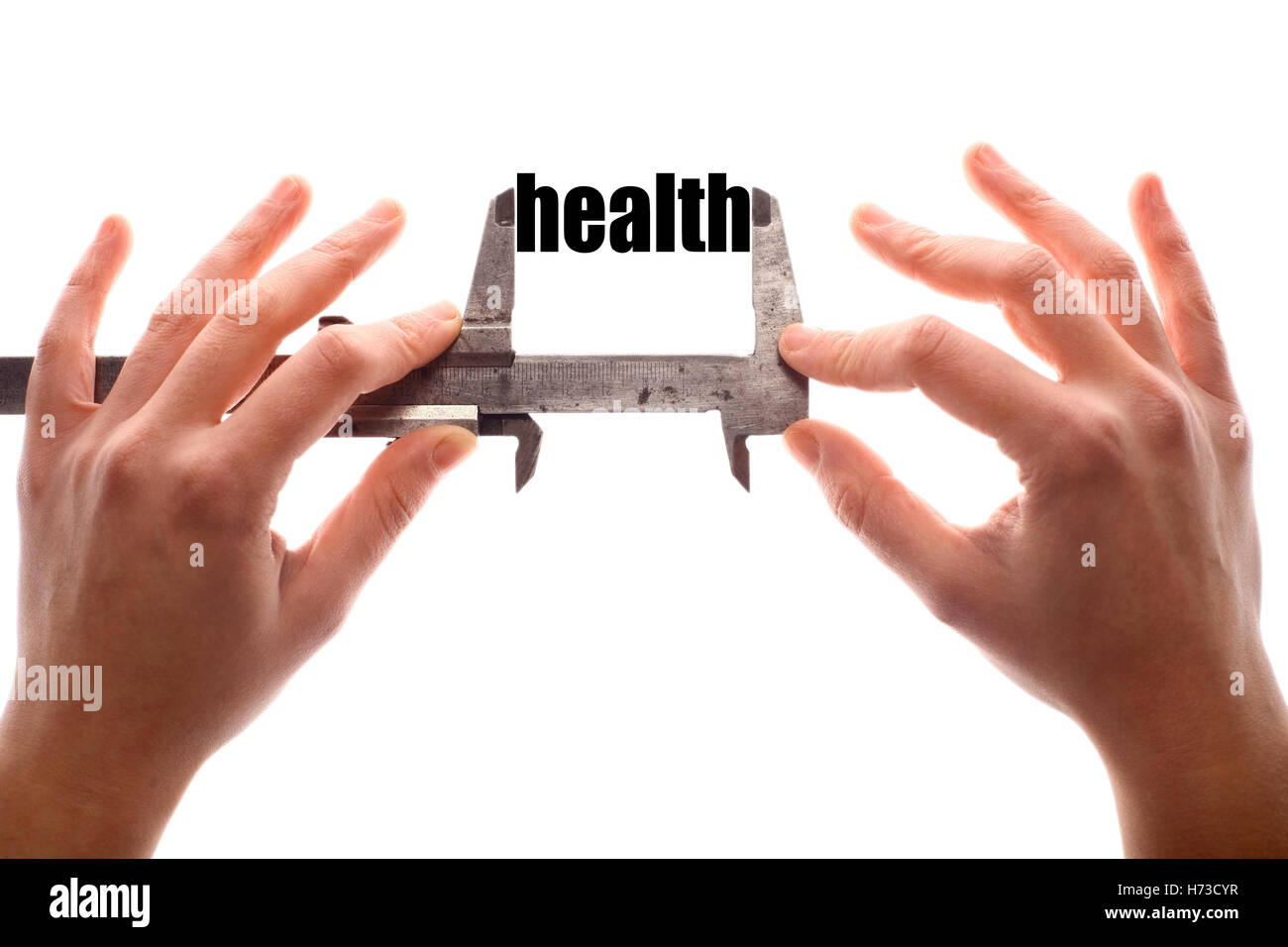 Finger-Tool Gesundheit Leben existieren Existenz Leben leben Leben medizinisch medizinische Lebensstil gemessen Motivationsdruck Maßnahme horizontale Wort Stockfoto