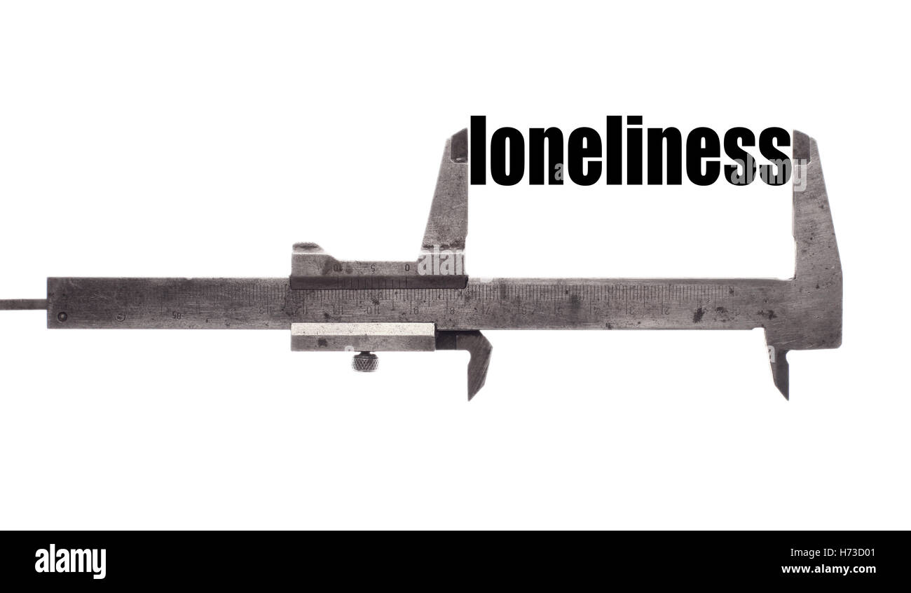 Werkzeug traurig gemessen Motivationsdruck Maßnahme Frust horizontale Einsamkeit Verwirrung durcheinander Wort Trauer Trauer Abbildung Traurigkeit Idee Stockfoto