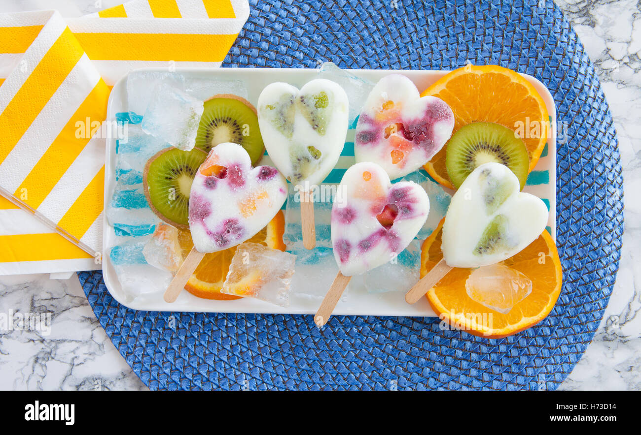 hausgemachte Obst Eis Stockfoto