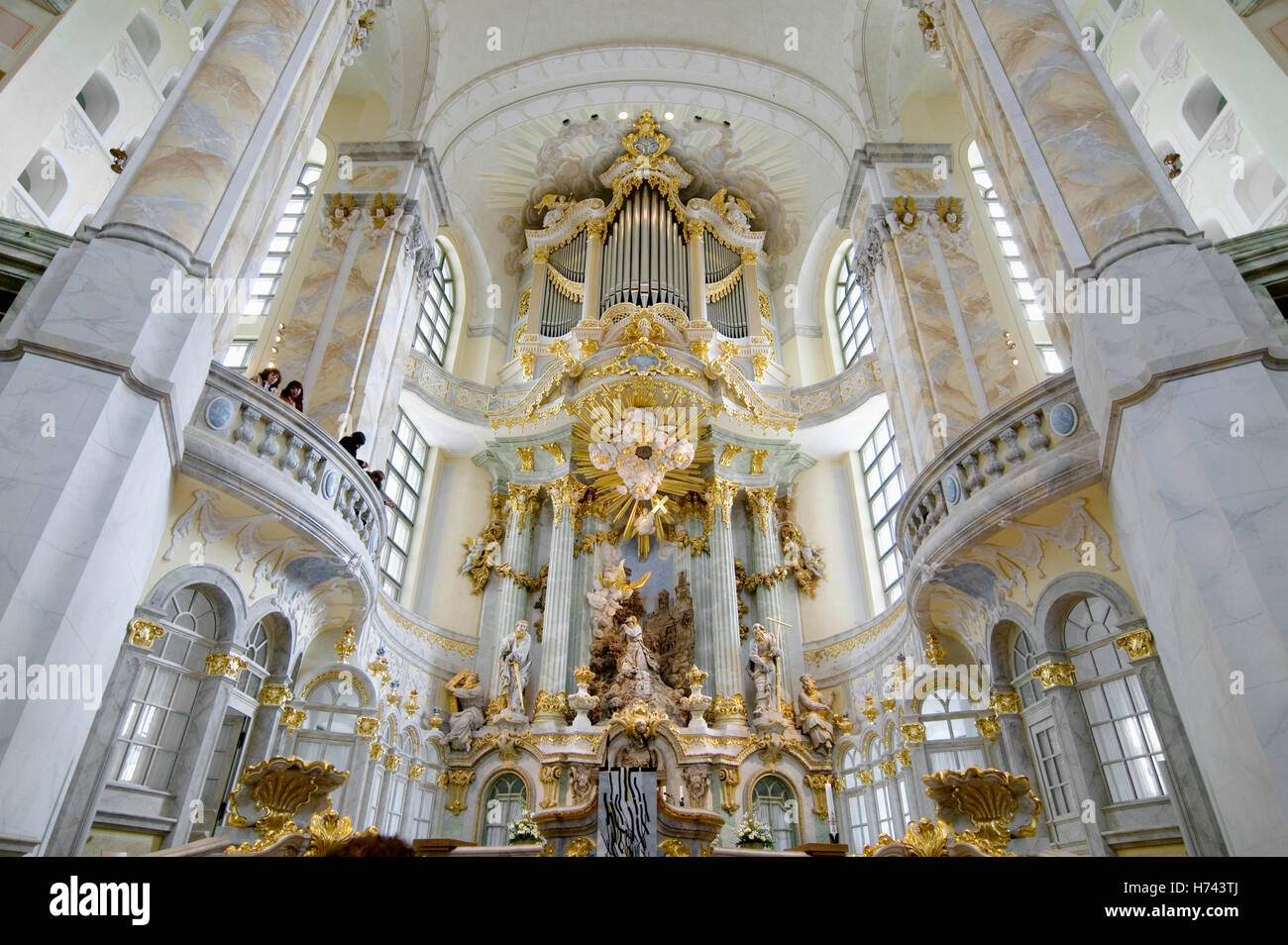 Frauenkirche Kirche unserer lieben Frau in Dresden, Sachsen Stockfoto