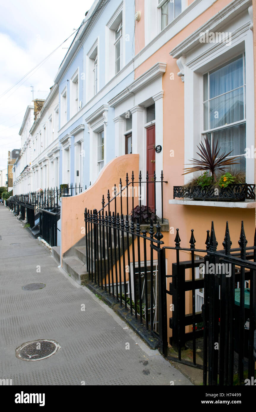 Reihenhäuser in Notting Hill, London, England, Vereinigtes Königreich, Europa Stockfoto