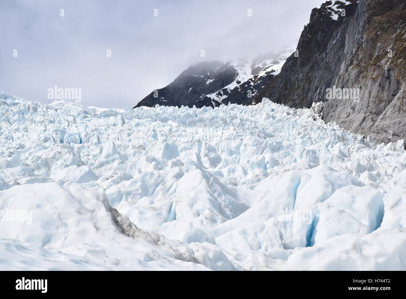 Fox-Gletscher-Gletscher Stockfoto