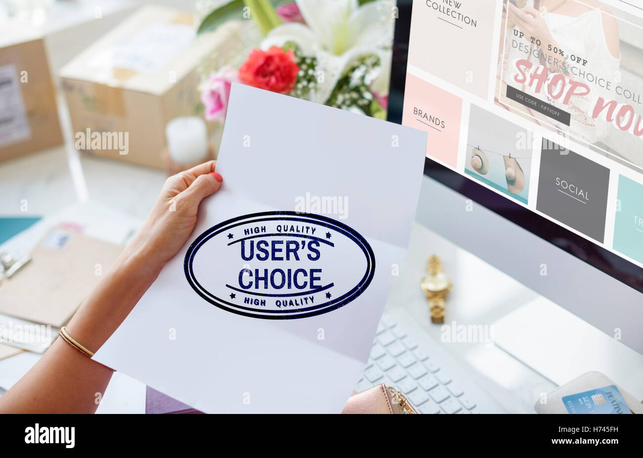 Ausstehende importierten Kauf-Business-Konzept Stockfoto