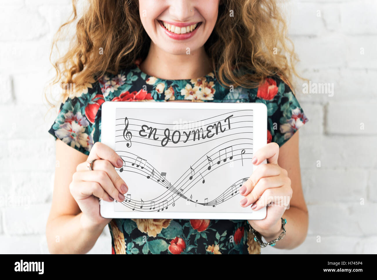 Musik Noten Entertainment Melodie hören-Konzept Stockfoto