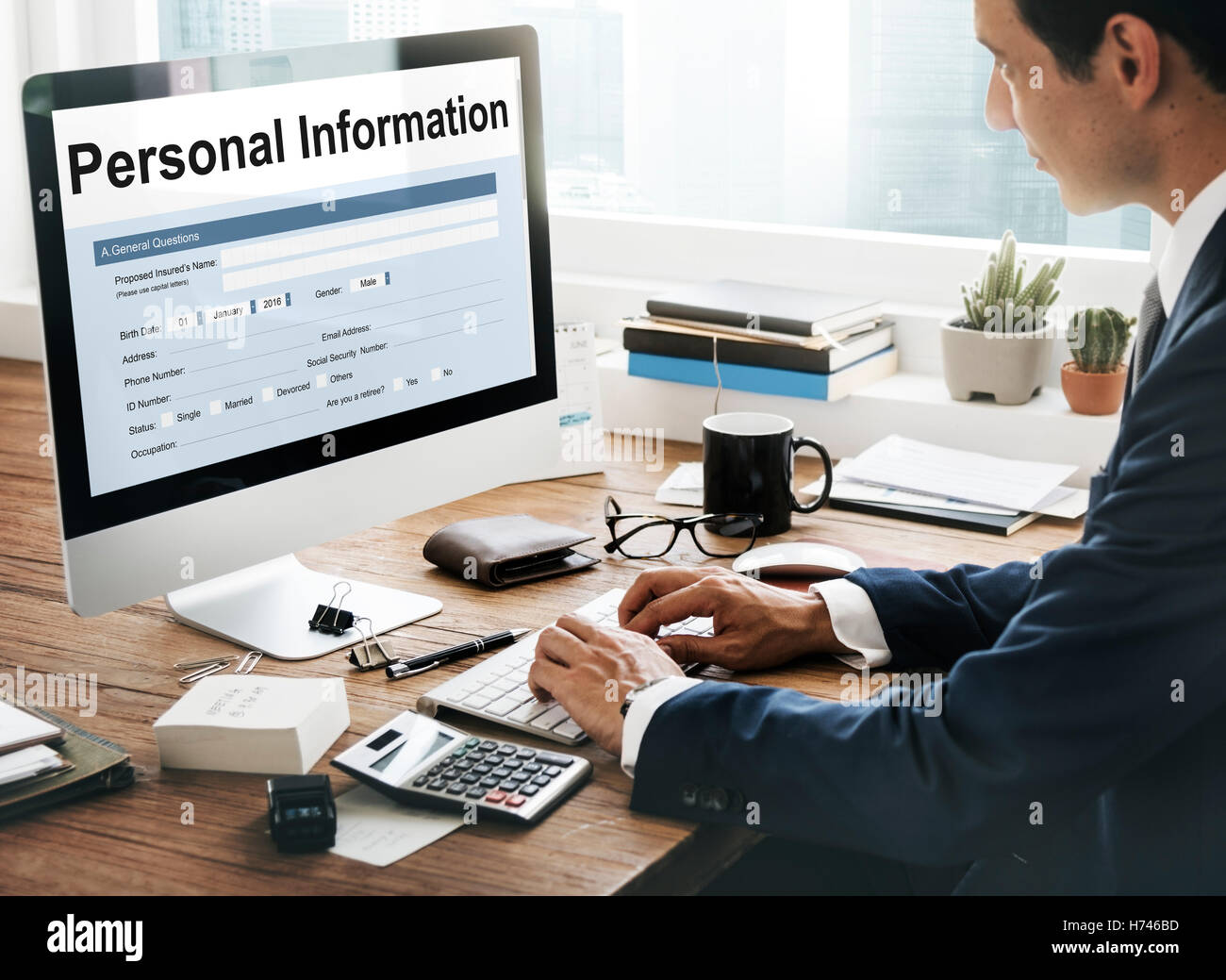 Persönliche Informationen-Form-Identity-Konzept Stockfoto