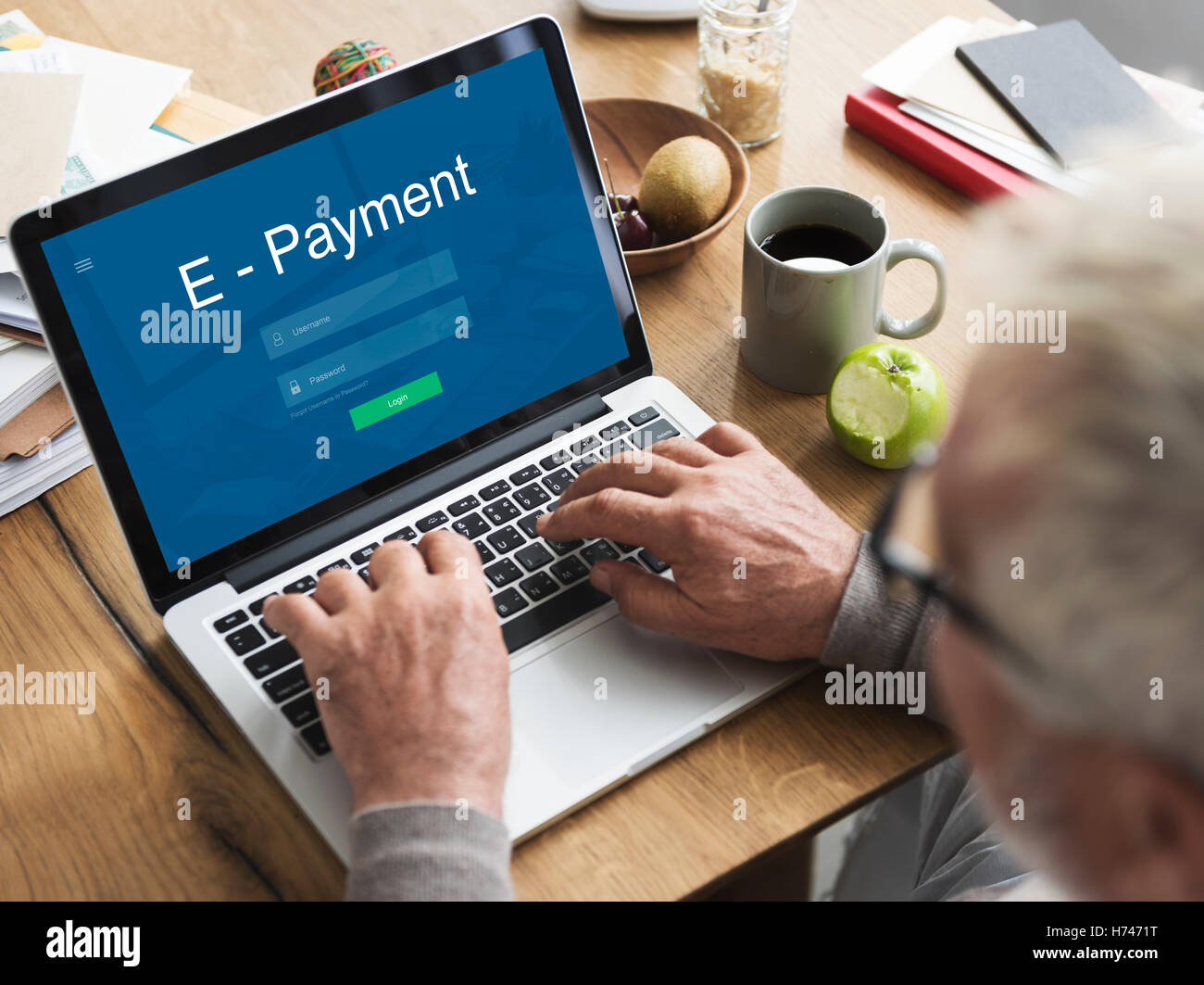E-Payment Internet-Banking-Technologie-Konzept Stockfoto