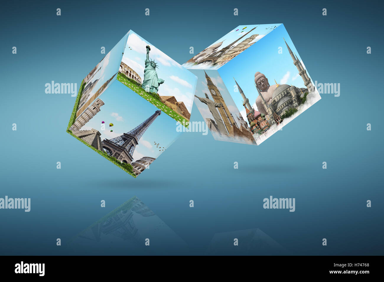 Embleme Statuen Stockfoto