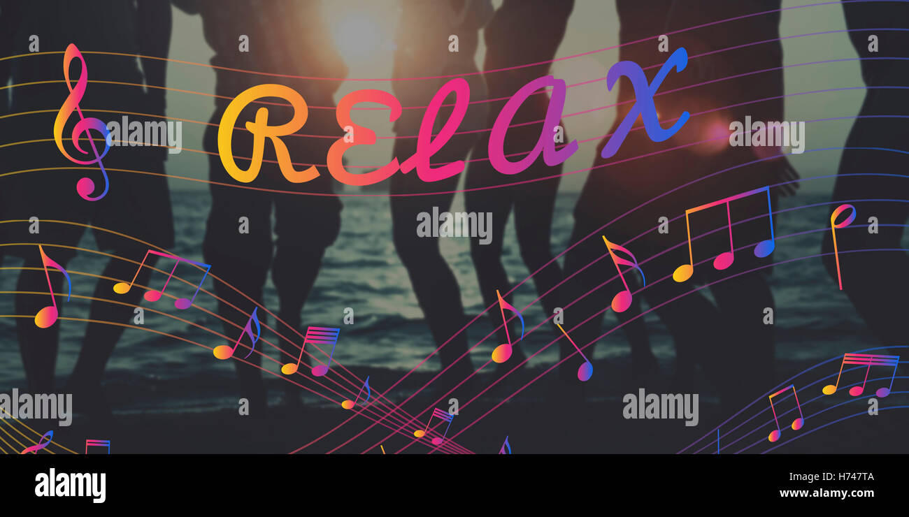 Melodie Musik Note Rhythmus Grafikkonzept Stockfoto