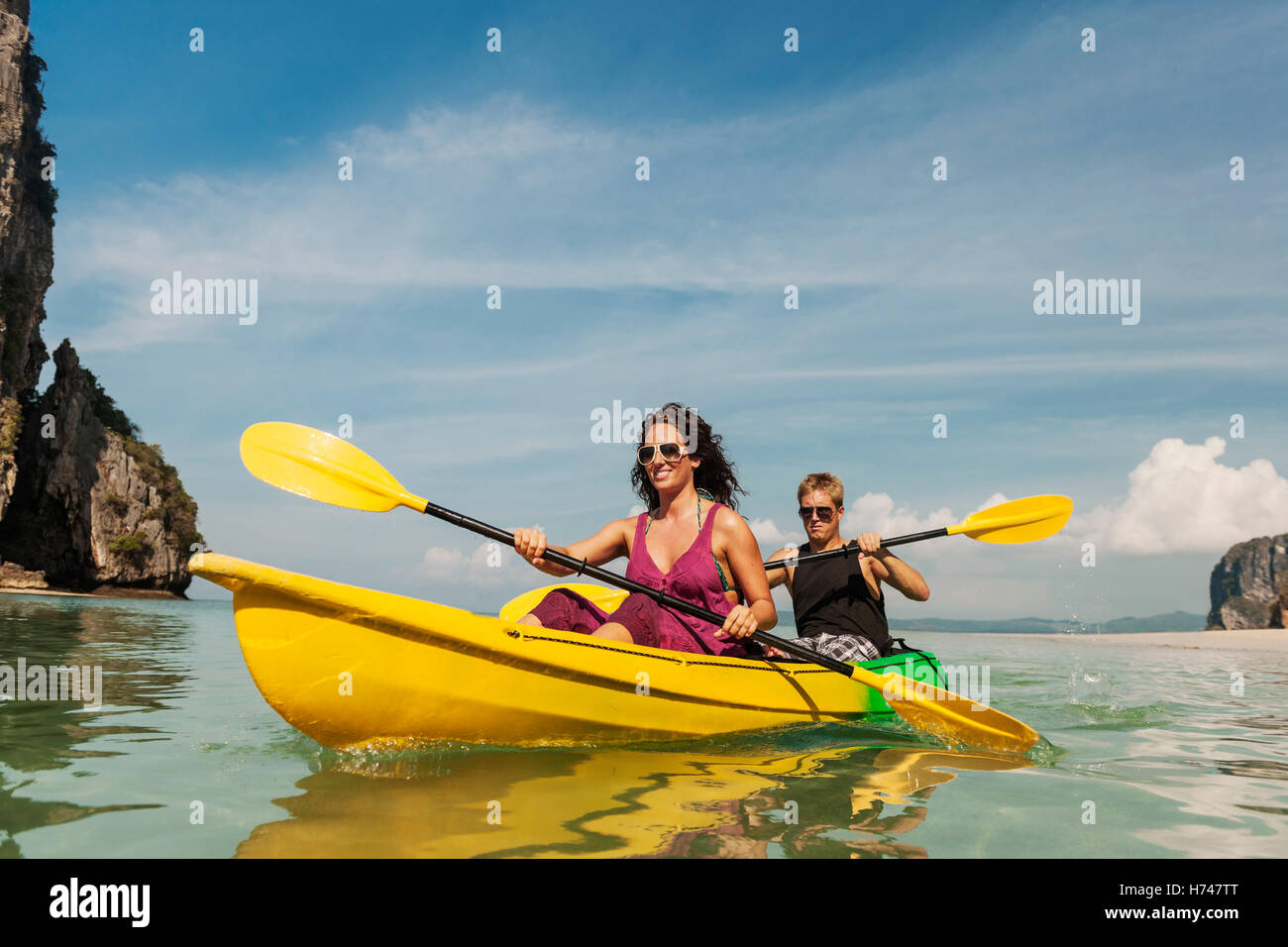 Kajak-Aktivität Freizeit Übung Toursim Urlaub Konzept Stockfoto