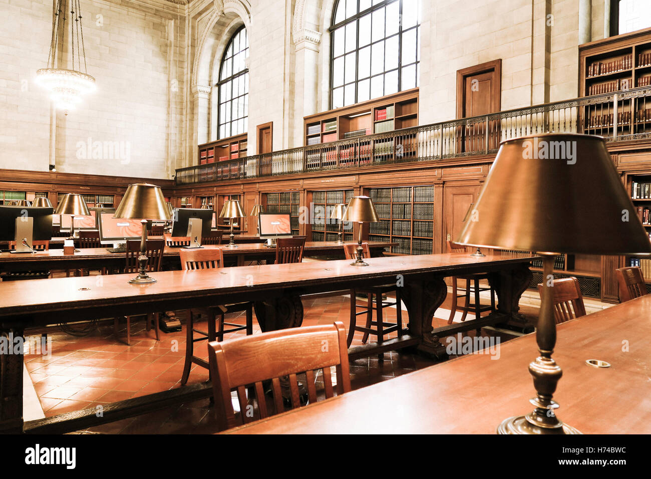 Bill Blass öffentlichen Katalog Room, New York Public Library, New York Stockfoto