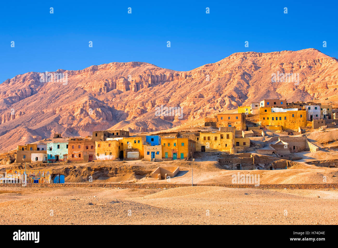 Das Dorf Gournah in Theben, Ägypten Stockfoto