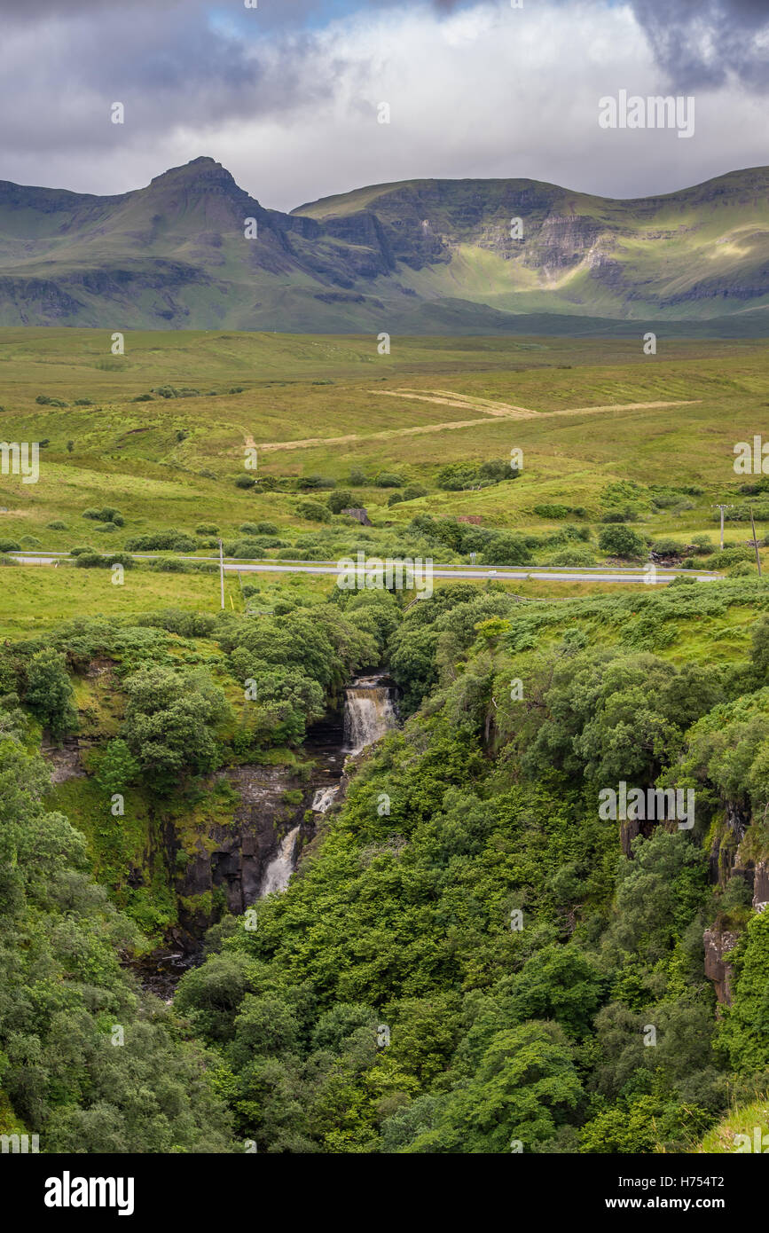 Lealt Schlucht, Wasserfälle Stockfoto