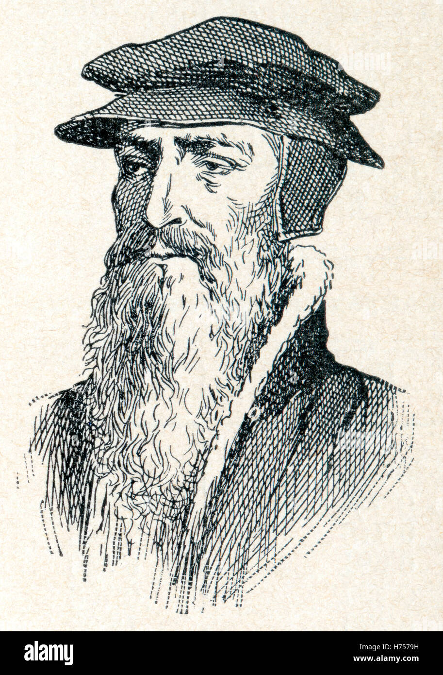 Henri Estienne, c.1528/ 1531 – 1598, aka Henricus Stephanus. aus dem 16. Jahrhundert französische Drucker und klassischer Philologe. Stockfoto