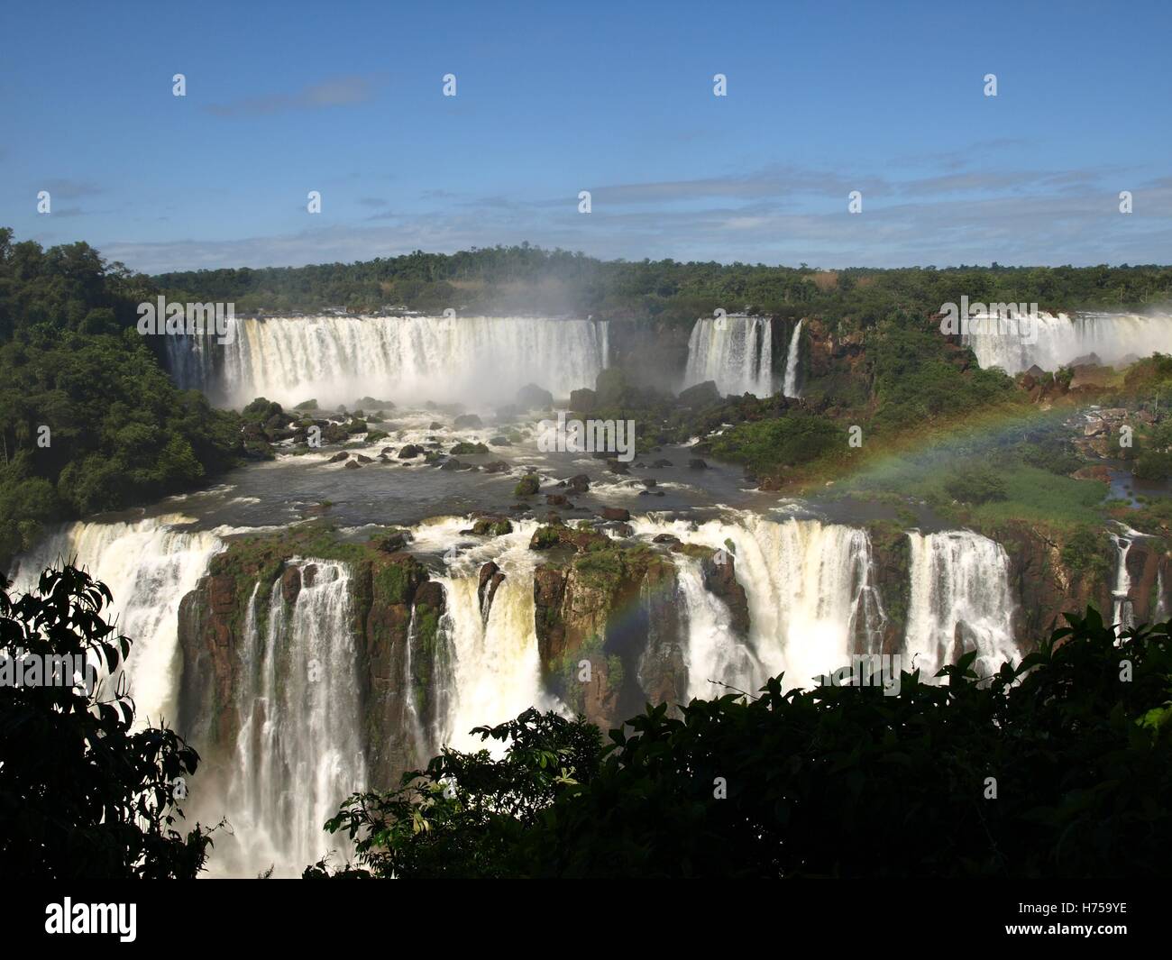 Iguaçu-Wasserfälle - UNESCO-Weltkulturerbe - an der Grenze zwischen Brasilien, Argentinien und Paraguay Stockfoto