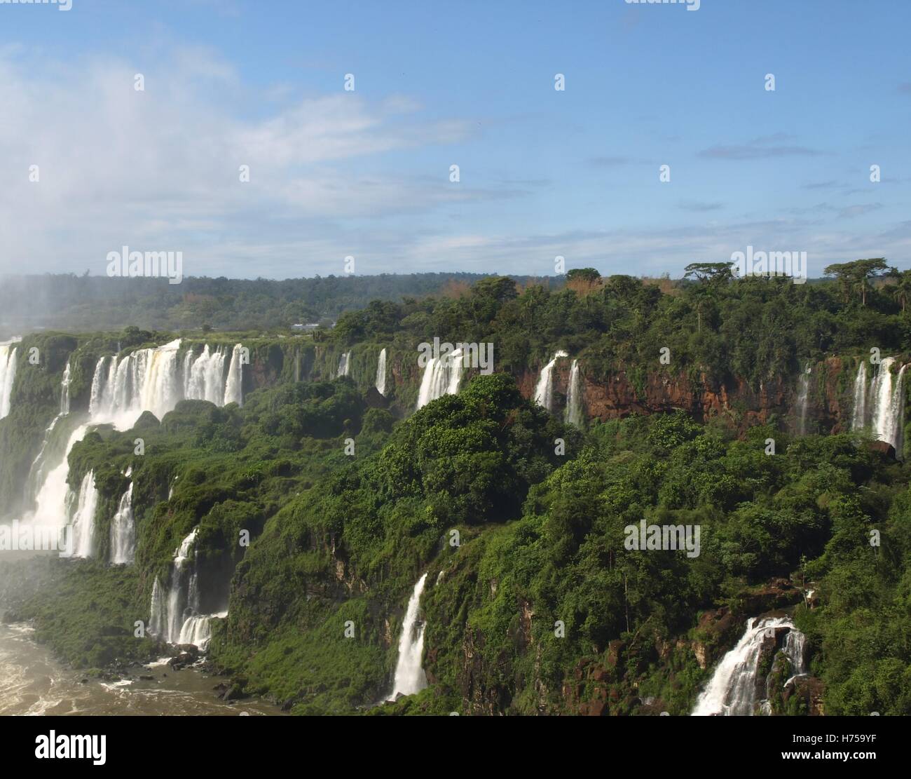 Iguaçu-Wasserfälle - UNESCO-Weltkulturerbe - an der Grenze zwischen Brasilien, Argentinien und Paraguay Stockfoto