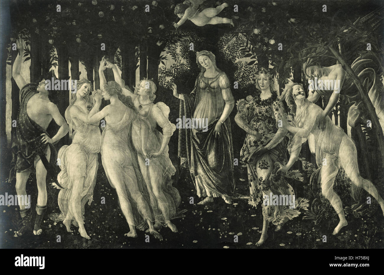 Die Feder, Gemälde von Botticelli, Italien Stockfoto