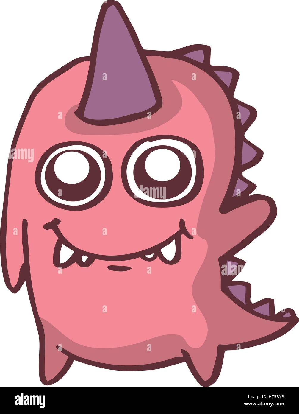 Lustige Monster für Kinder T-shirt-Design-Vektor-illustration Stock