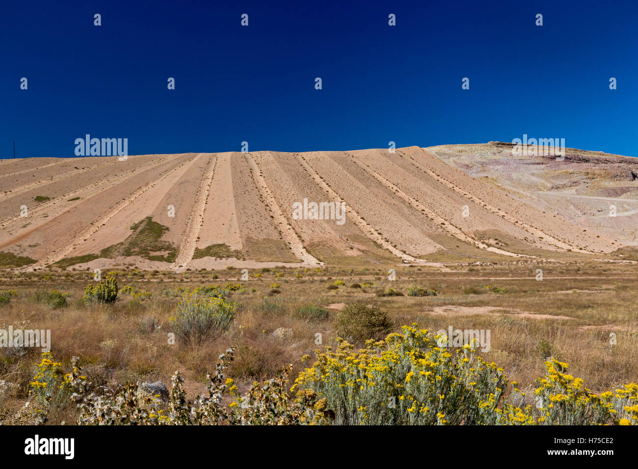 Tyrone, New Mexico - Kupfermine Restaurierung bei Freeport-McMoRan Tyrone Mine landen. Stockfoto