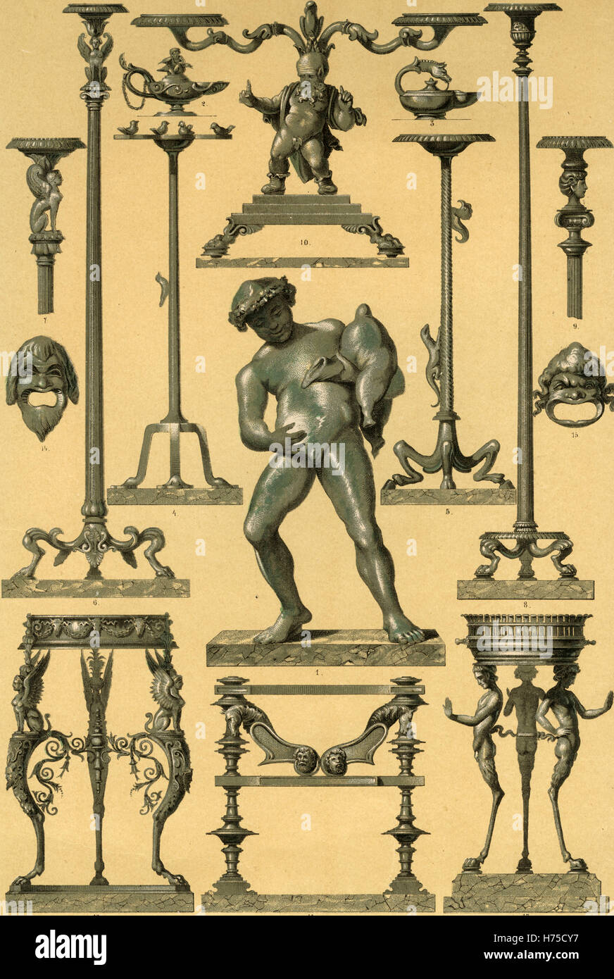 Ornamentenschatz 1887 Malerei und Skulptur: Pompeji Stockfoto