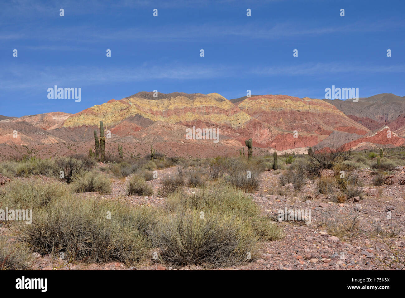 Argentinien Salta region, Humahuaca, hornocal Paleta del Pintor Stockfoto