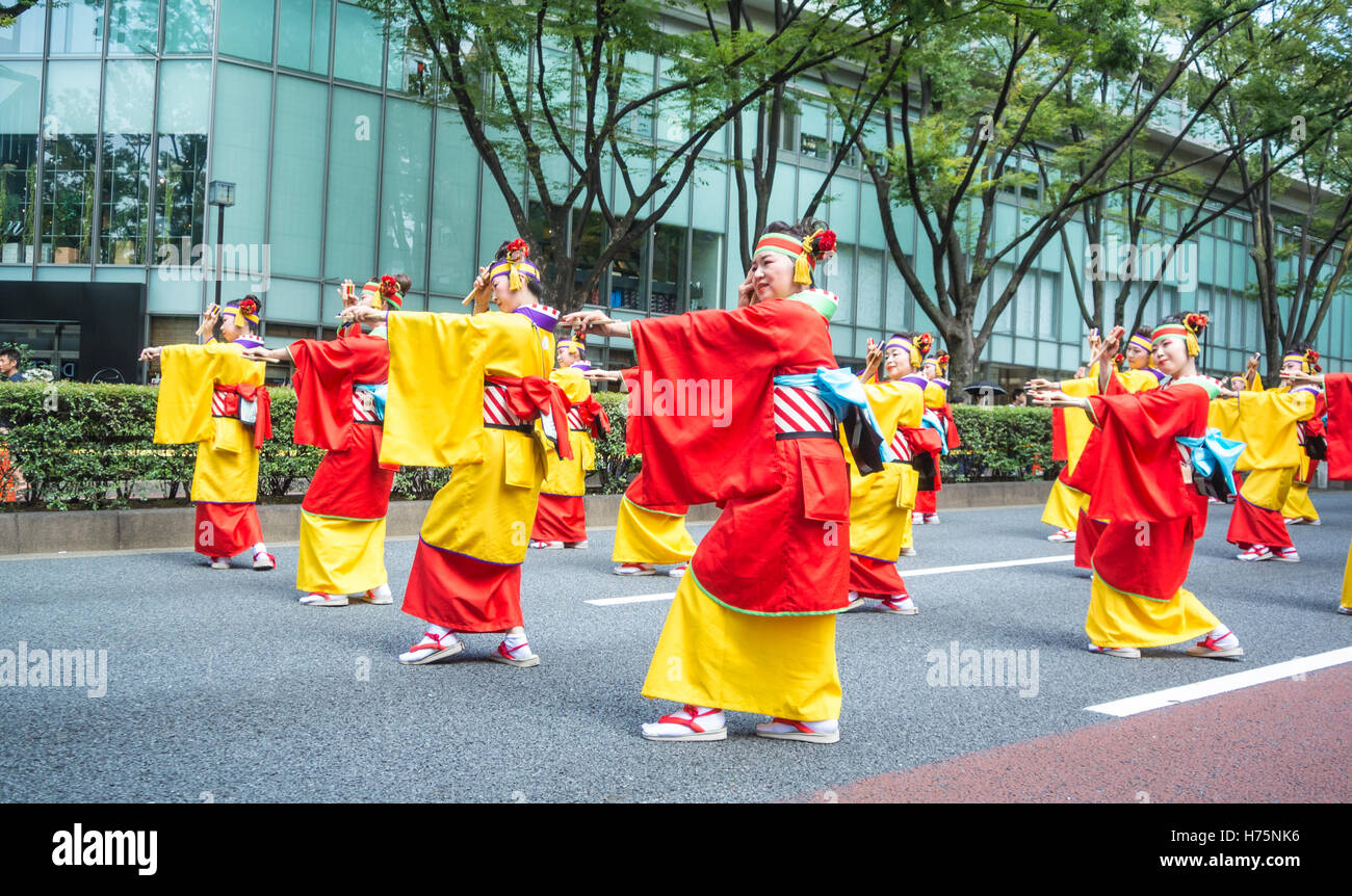 Yosakoi Matsuri Tokio Japan Stockfoto