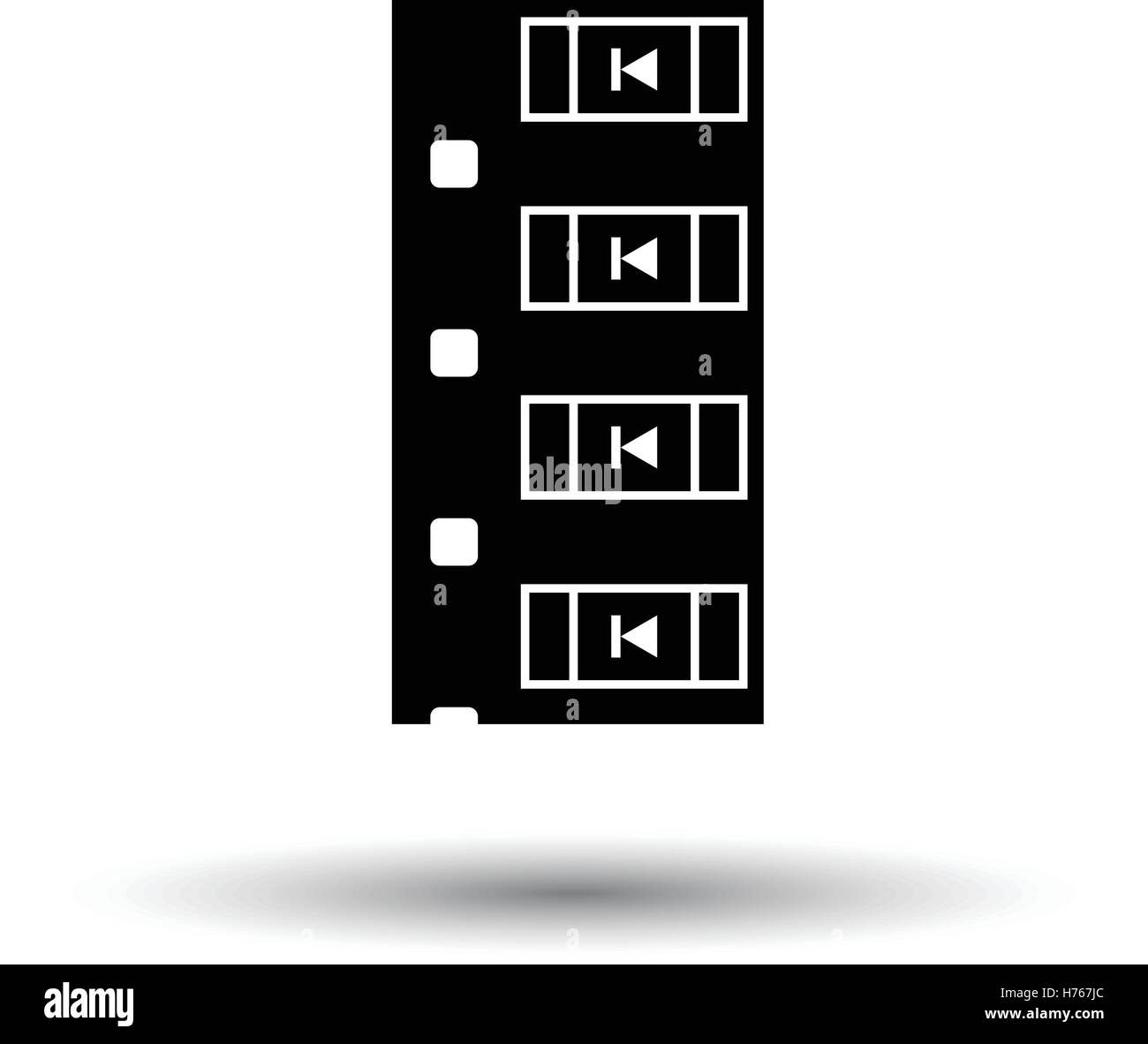 Diode Smd Band Komponentensymbol. Weißen Hintergrund mit Schatten Design. Vektor-Illustration. Stock Vektor