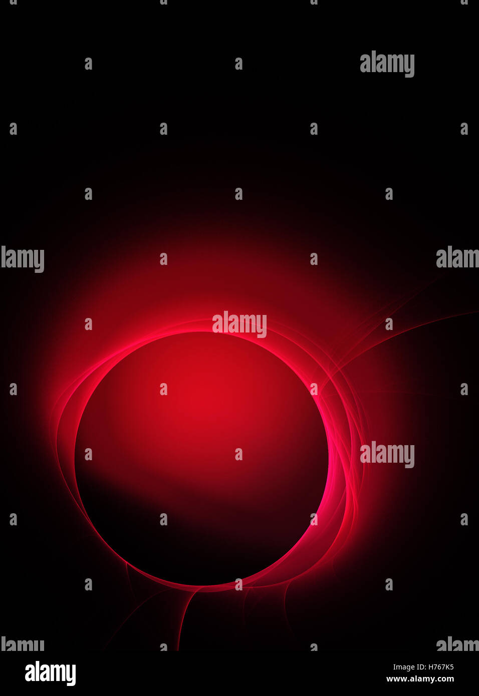 Mars. Roten Planeten auf einem schwarzen Hintergrund Stockfoto