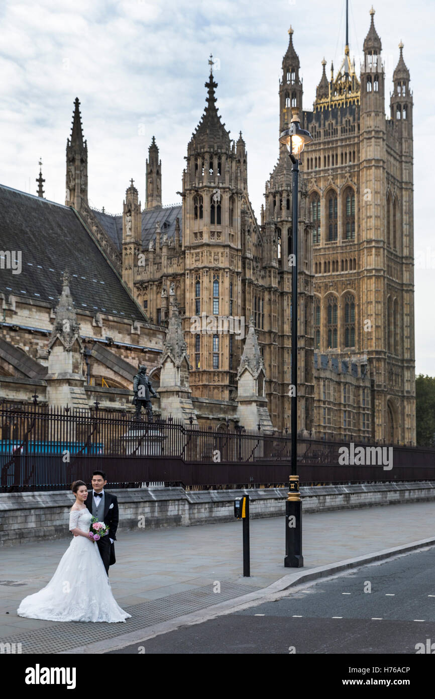 Hochzeit, Houses of Parliament, London, England, Mittwoch, 28. September 2016. Stockfoto