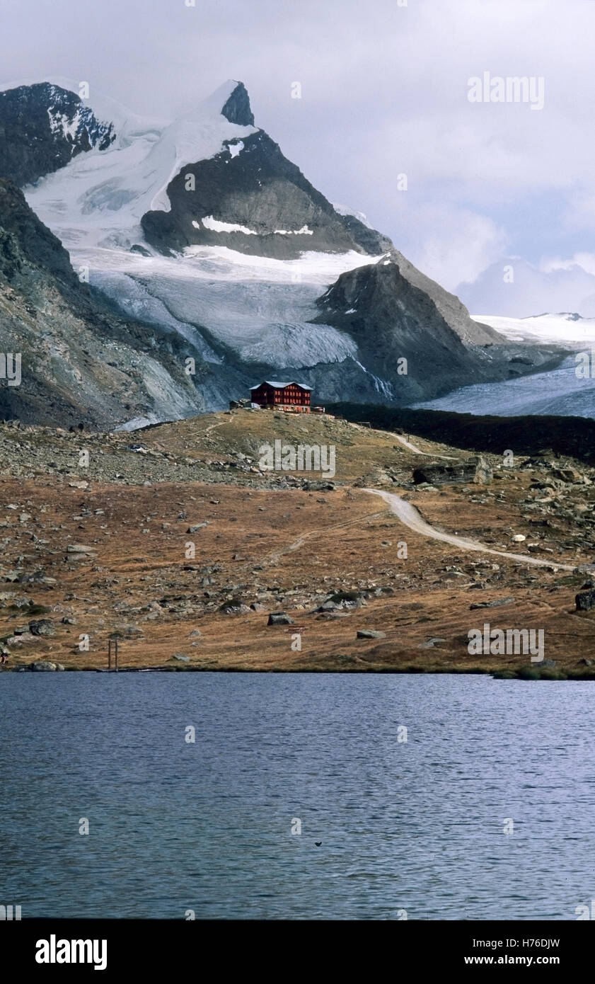 Brunegghorn Blick vom Gracken, Saastal, Wallis, Schweiz, Alpen Stockfoto