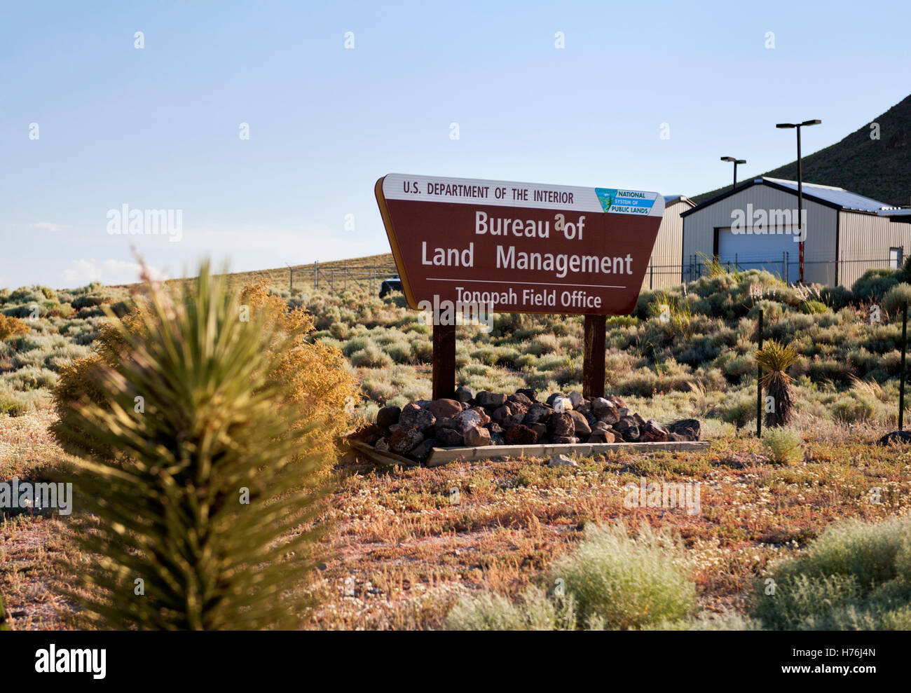 Bureau of Landmanagement, Tonopah Nevada Außenstelle Stockfoto