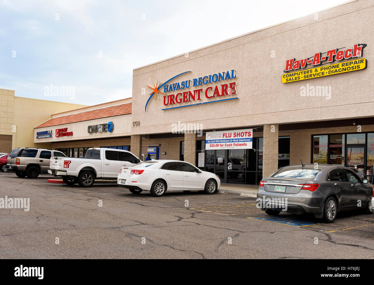 Notfallambulanz in einer Mall, Lake Havasu City, Arizona Stockfoto