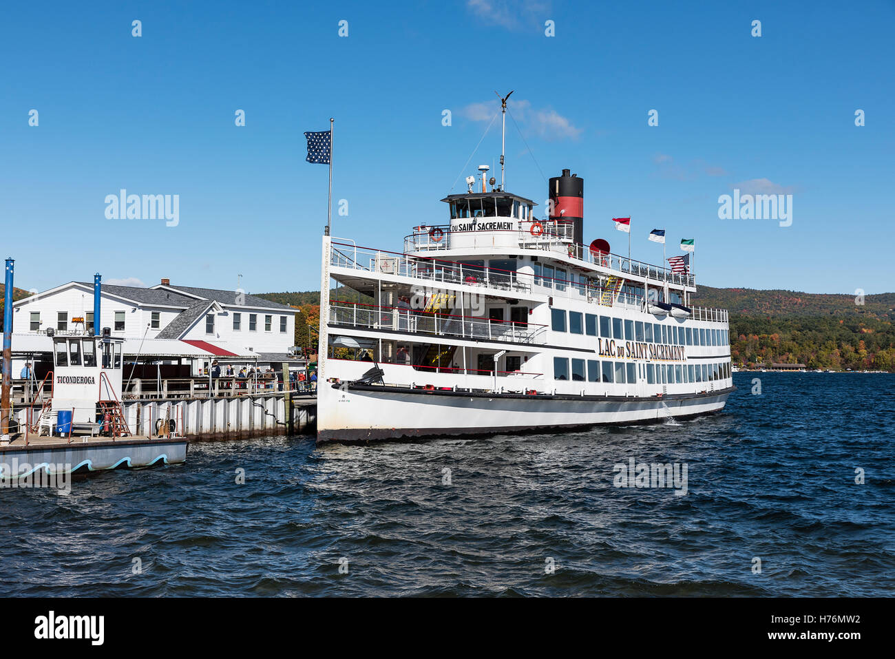 Lac du Saint Sacrement, Lake George, New York, USA. Stockfoto