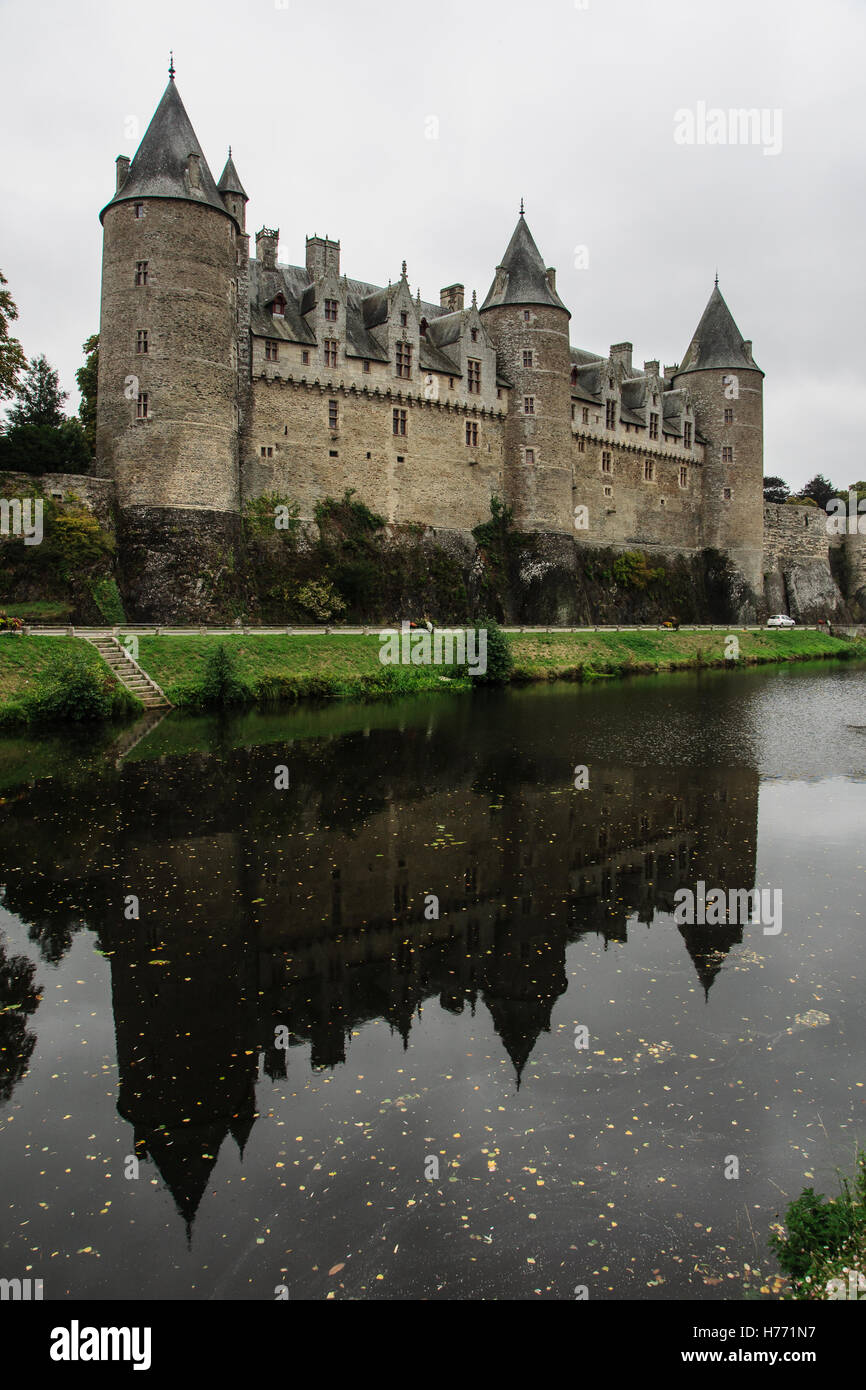 Das Schloss von Josselin, Bretagne, Frankreich Stockfoto