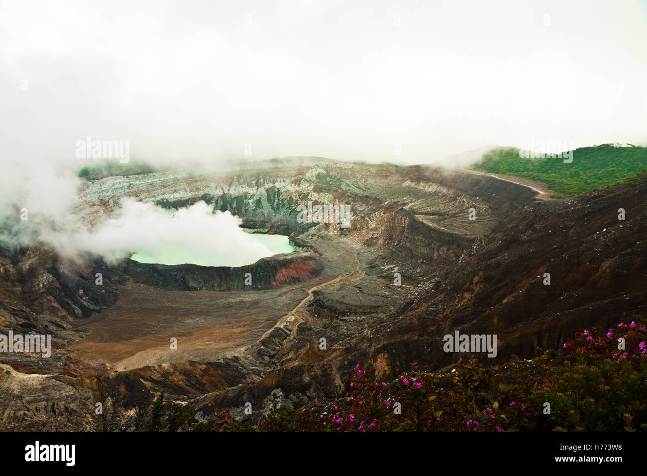 Vulkan Poas, Costa Rica Stockfoto